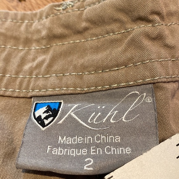 KUHL Women’s Kurve Free Range Shorts Hiking Camping Gorpcore Sand Tan Size 2 - Picture 3 of 10
